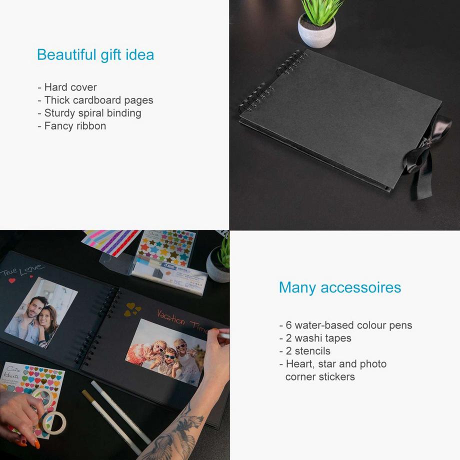 Intirilife Album Photo/Livre Photo À Personnaliser  