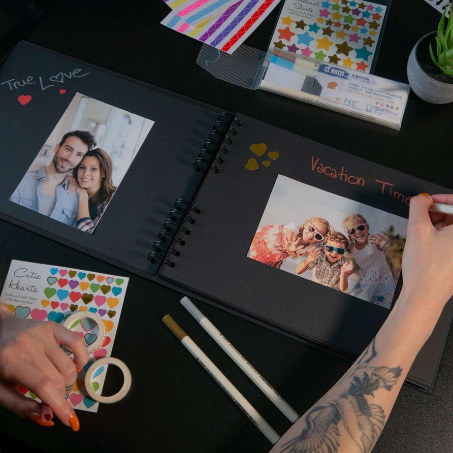 Intirilife Album Photo/Livre Photo À Personnaliser  