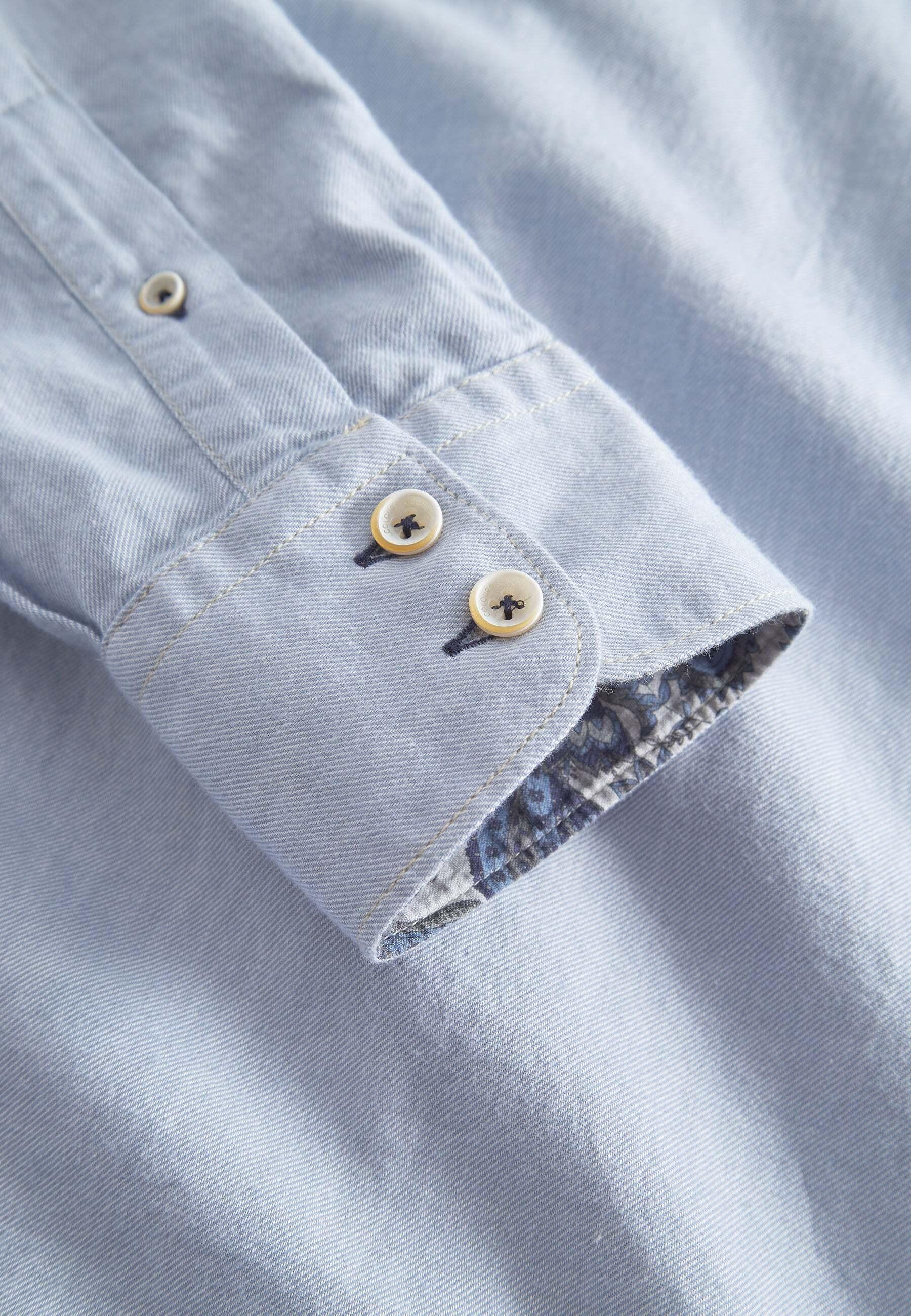 Colours & Sons Camicia a maniche lunghe in twill spazzolato  