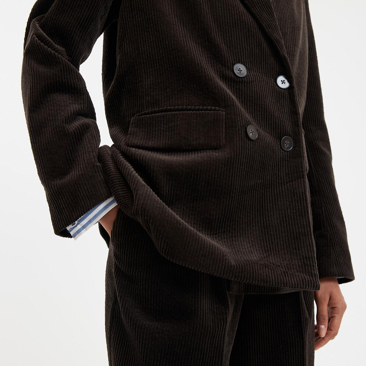 La Redoute Collections Langer Samt Zweireiher Blazer  