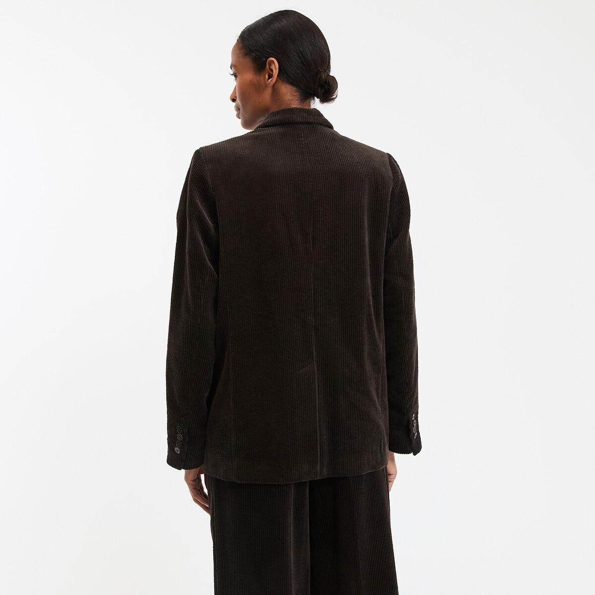 La Redoute Collections Langer Samt Zweireiher Blazer  