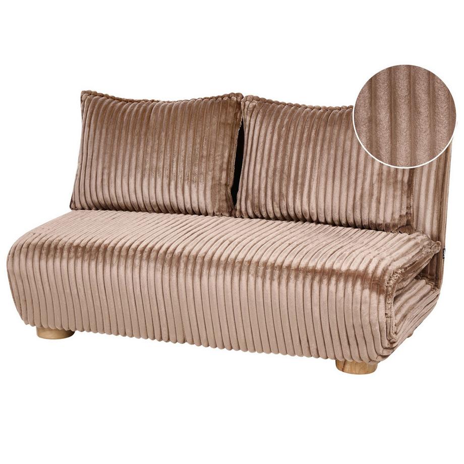 Beliani Canapé-lit en Velours côtelé Moderne ABISKO  