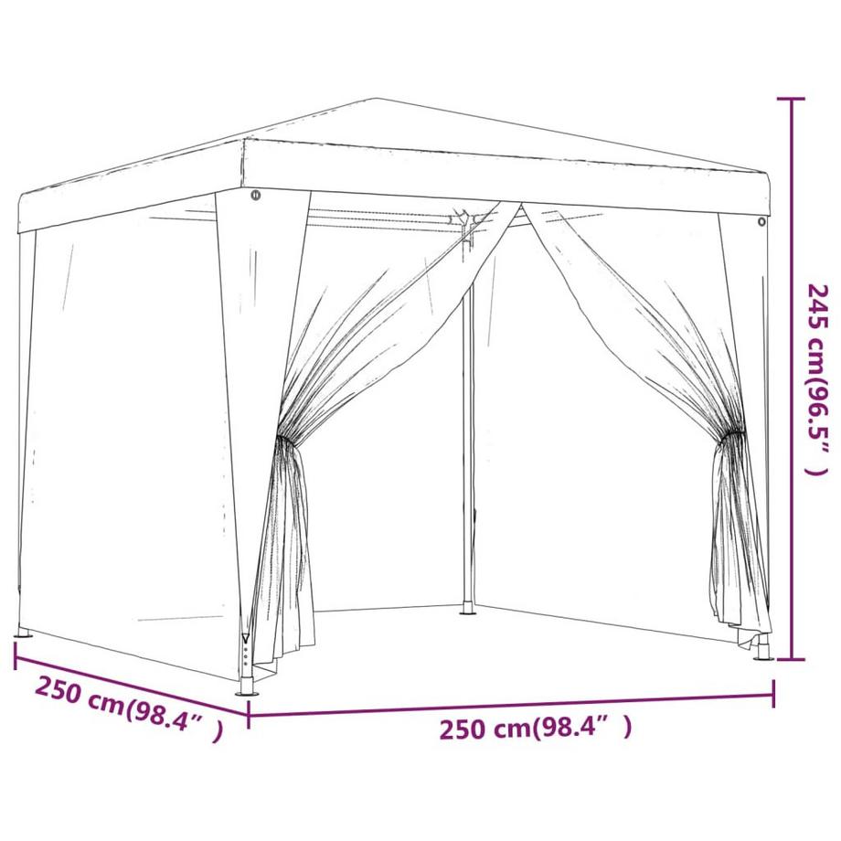 VidaXL tenda per feste Polietilene  