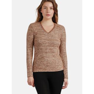 Admas  Top a maniche lunghe con scollo V Puntilla 