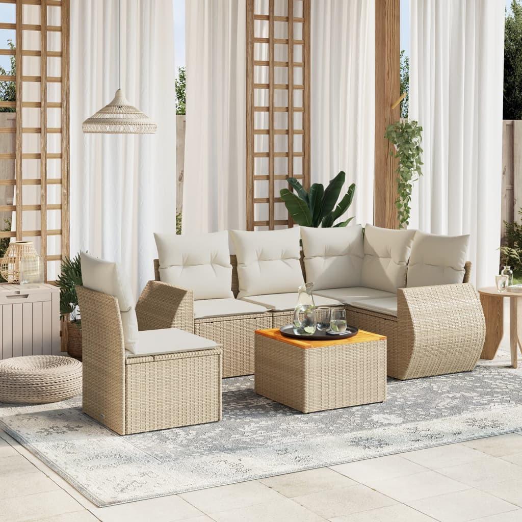 VidaXL set divano da giardino Polirattan  