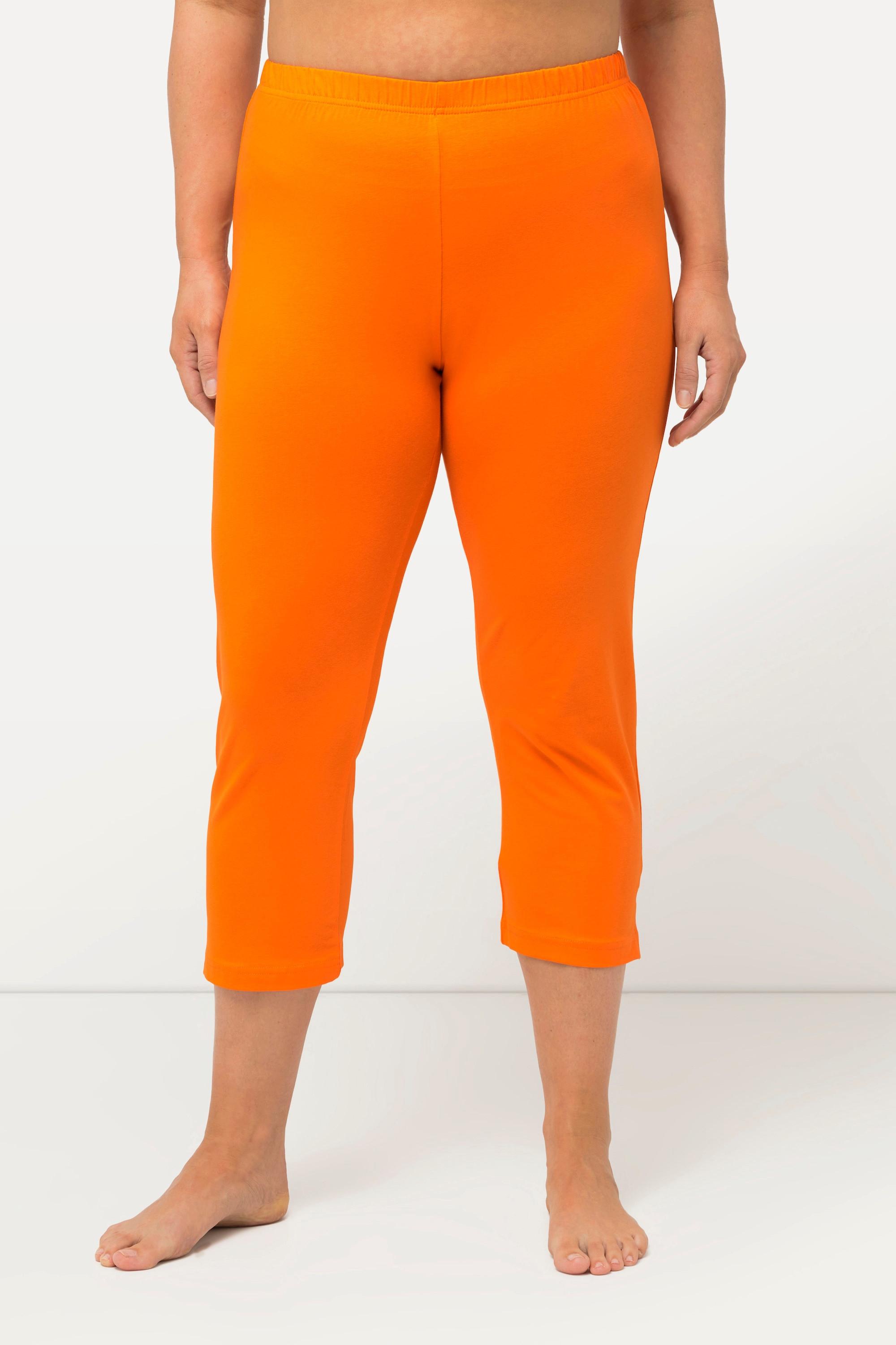 Ulla Popken  Caprihose, 7/8-Länge, Elastikbund orange 