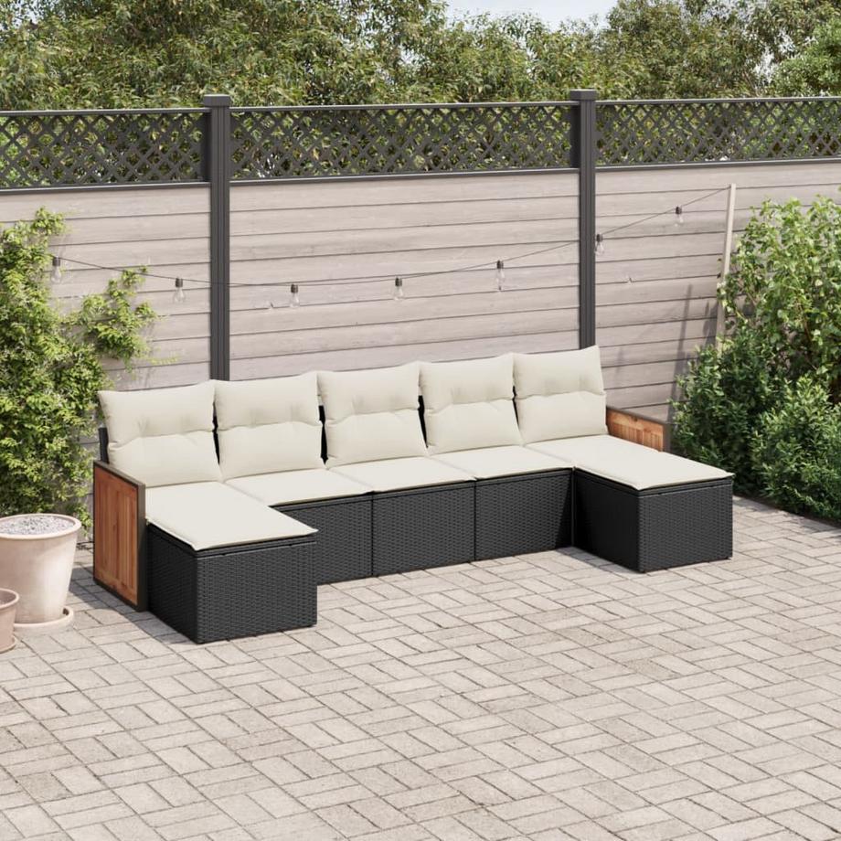 VidaXL set divano da giardino Polirattan  