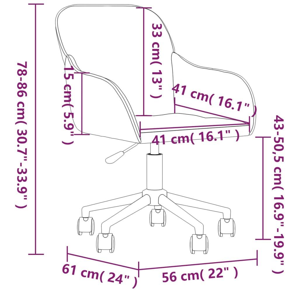 VidaXL Chaise de salle à manger velours  