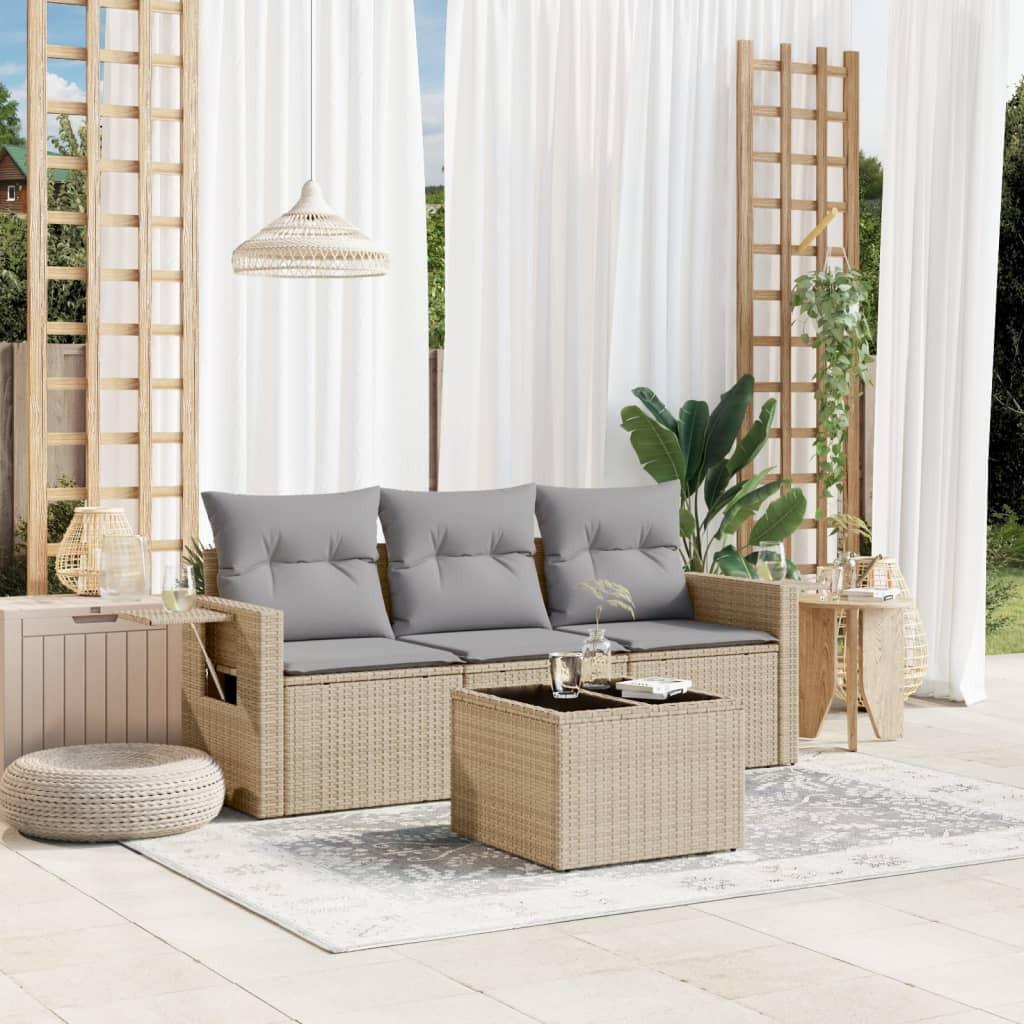 VidaXL set divano da giardino Polirattan  