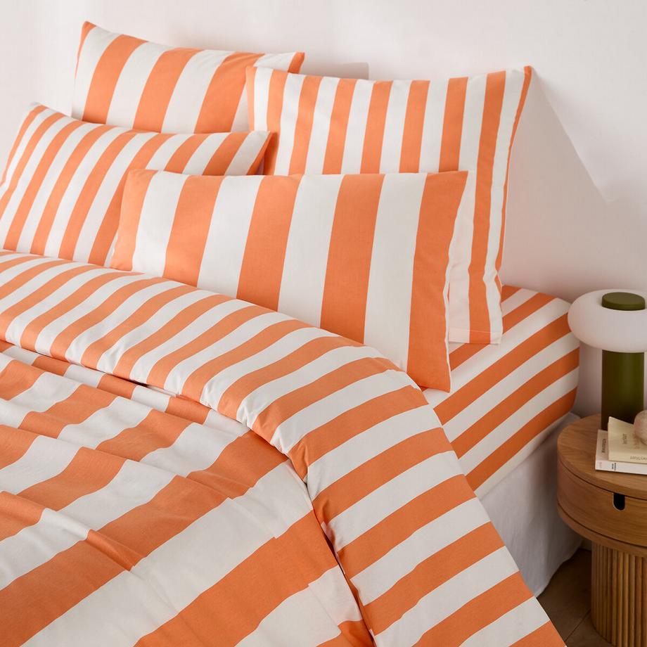 Duvetbezug HENDAYE ORANGE aus Baumwolle