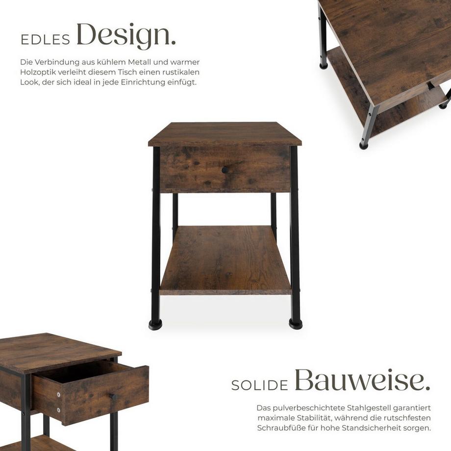 Tectake Table de chevet Bradford  