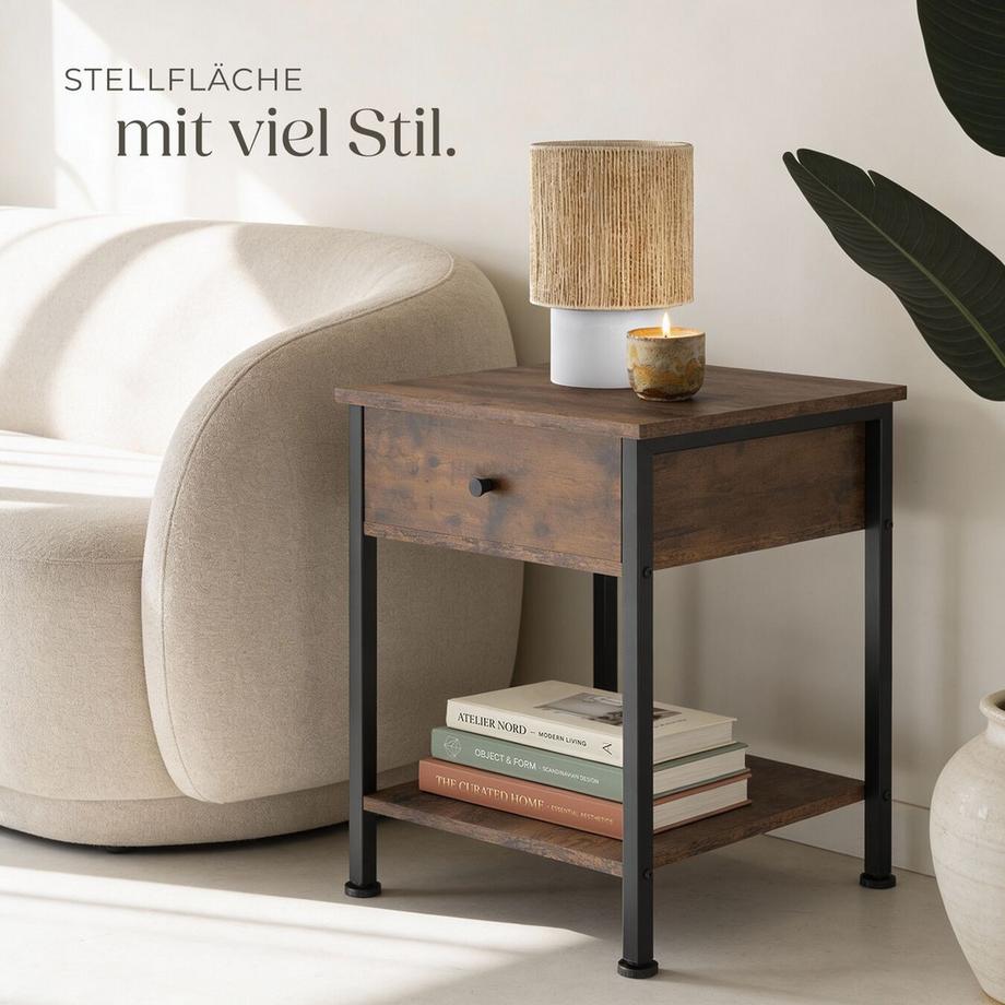 Tectake Table de chevet Bradford  