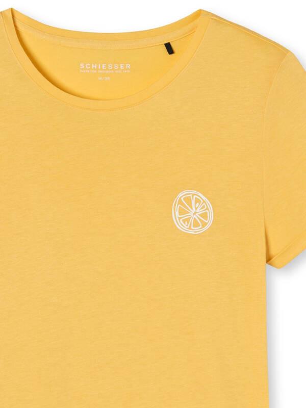 Schiesser Camicia da Notte Stampa Limone  