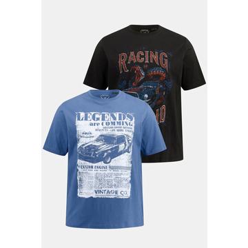 T-shirts à manches courtes, col rond et imprimé course - lot de 2