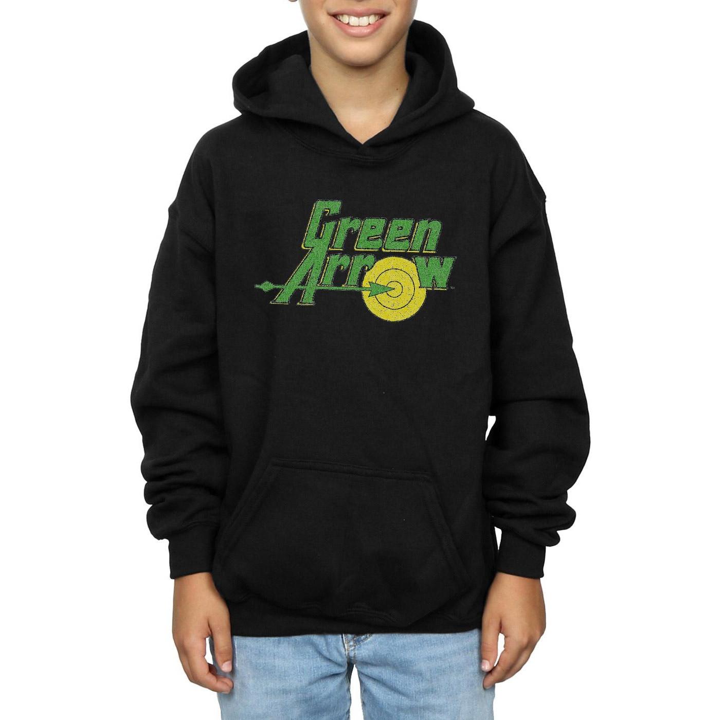 DC COMICS  Green Arrow Crackle Logo Kapuzenpullover 