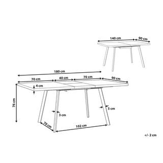 Beliani Table de repas en MDF Traditionnel HARLOW  