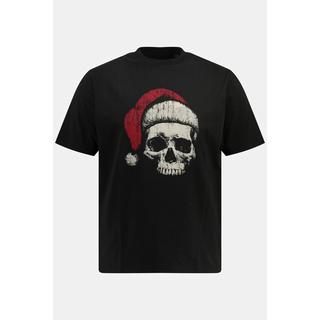 JP1880  T-shirt# à manches courtes, col rond et imprimé de Noël 