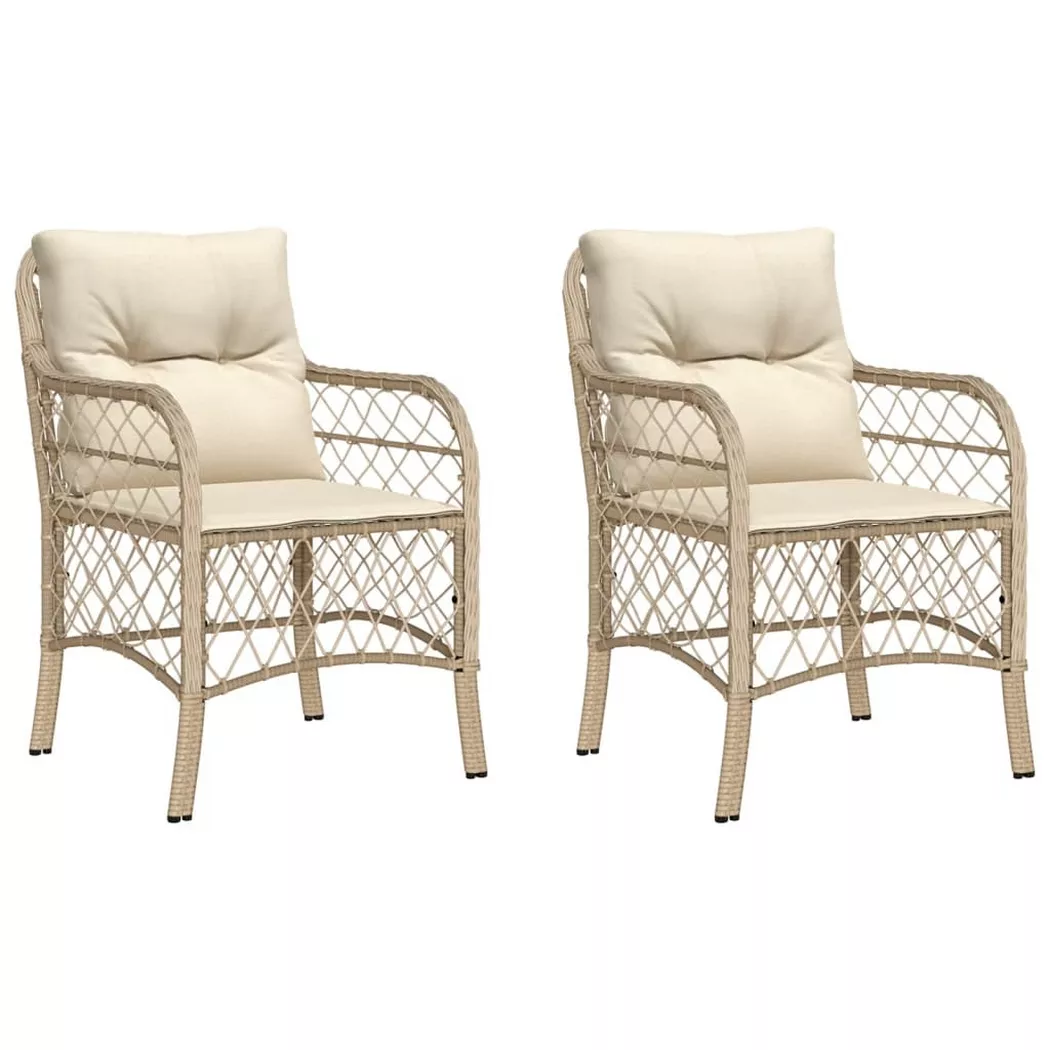 VidaXL - Gartenstuhl poly-rattan, One Size, Beige