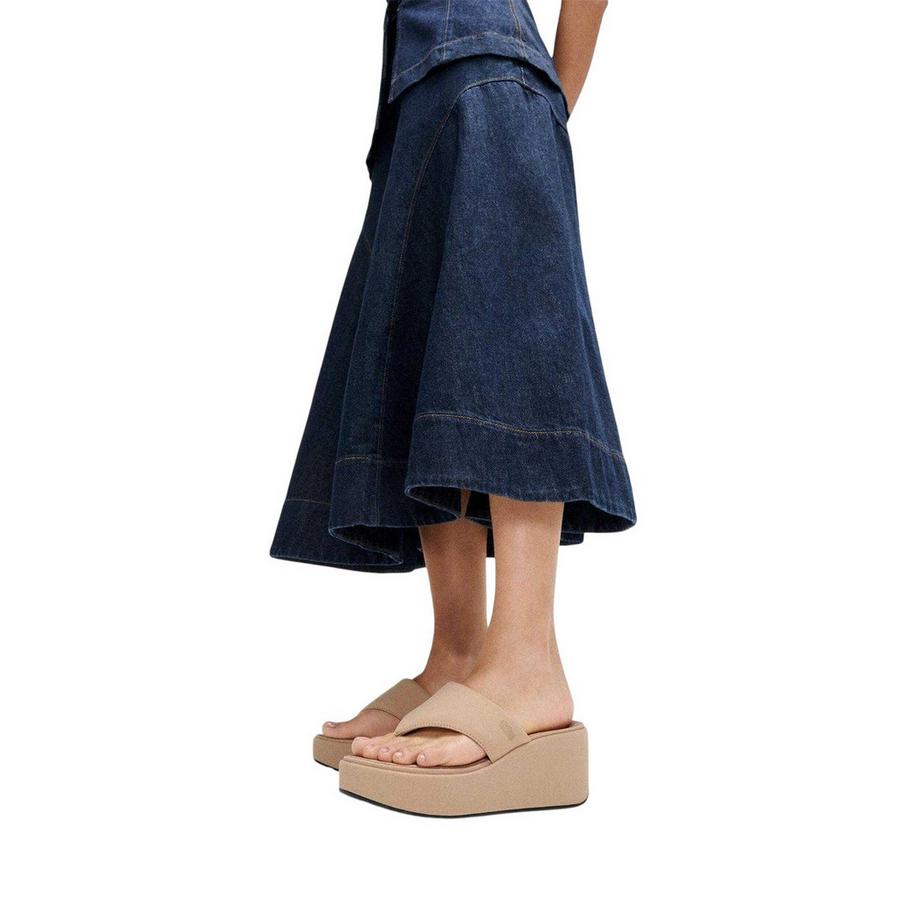 fit flop Sandali Con Tacco A Zeppa Denim  