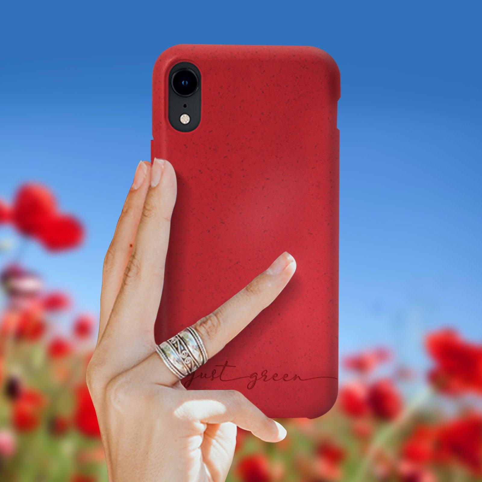 Just green  Coque iPhone XR Rouge Recyclable 