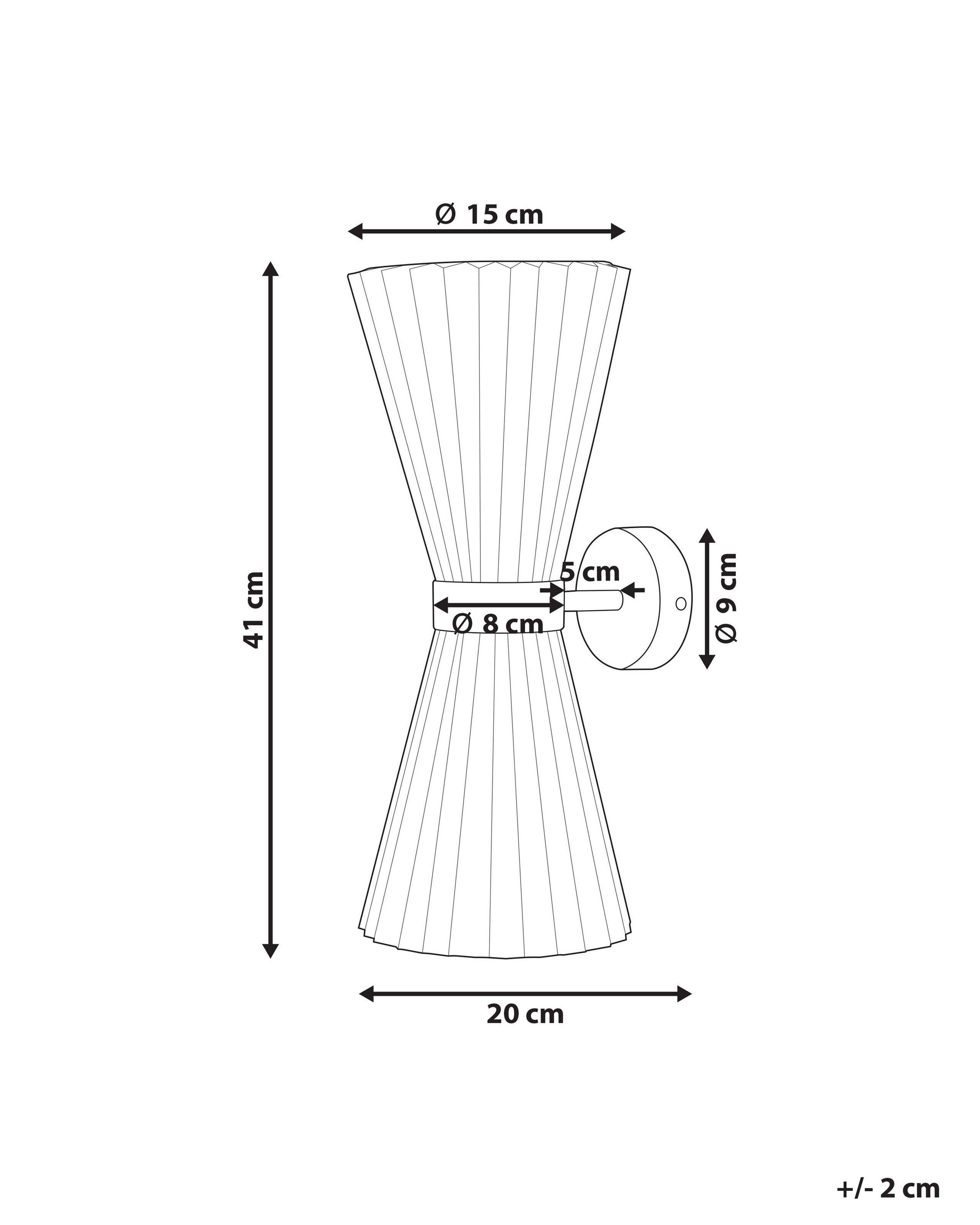 Beliani Set de 2 lampes en Coton Moderne TELANG  