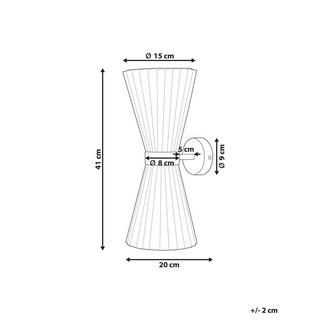 Beliani Set de 2 lampes en Coton Moderne TELANG  