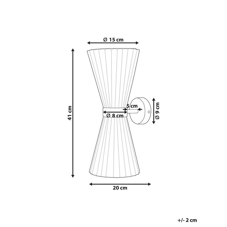 Beliani Lot de 2 lampes murales en Coton  TELANG  