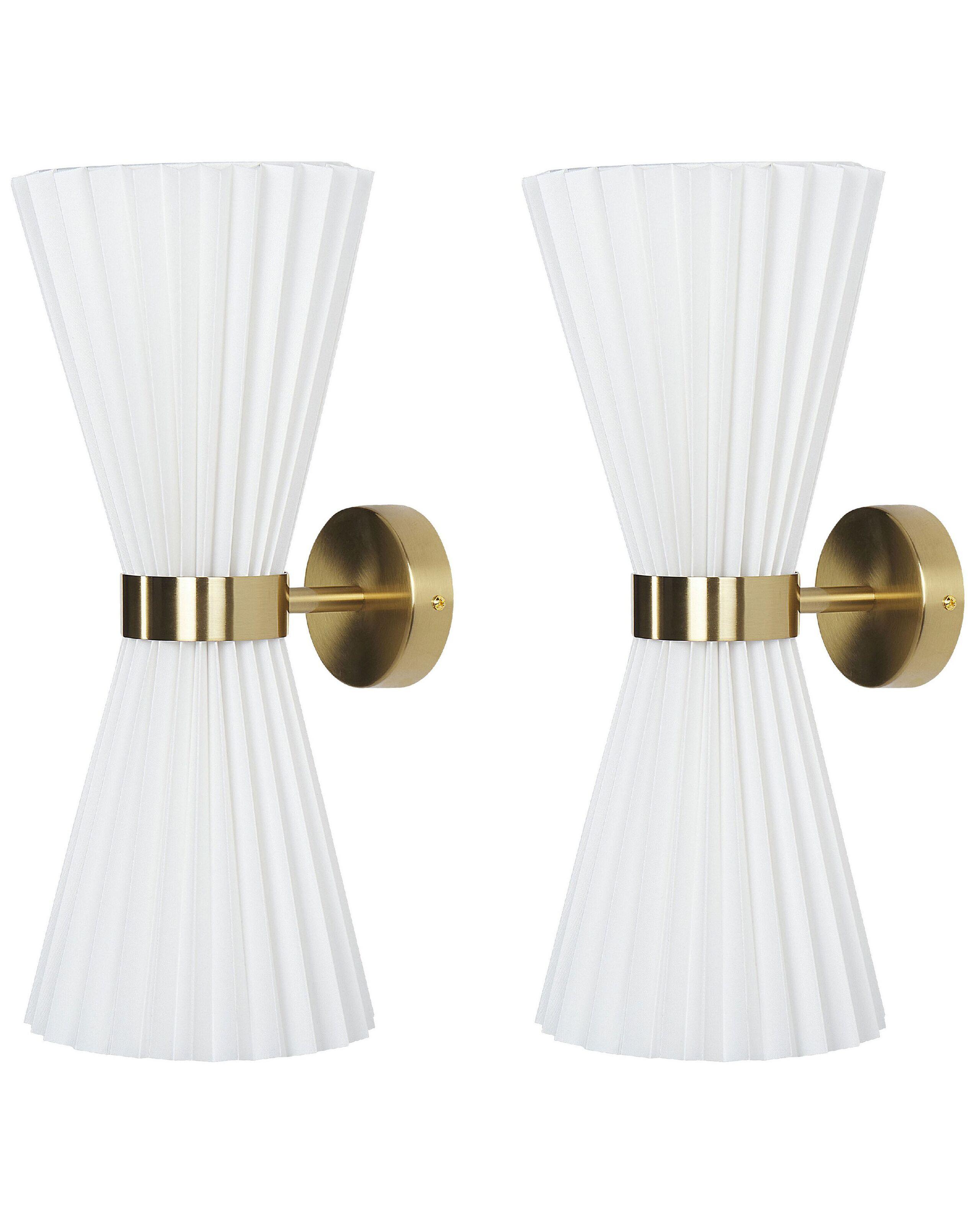 Beliani Set de 2 lampes en Coton Moderne TELANG  