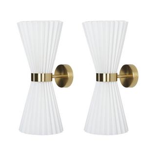 Beliani Lot de 2 lampes murales en Coton Moderne TELANG  