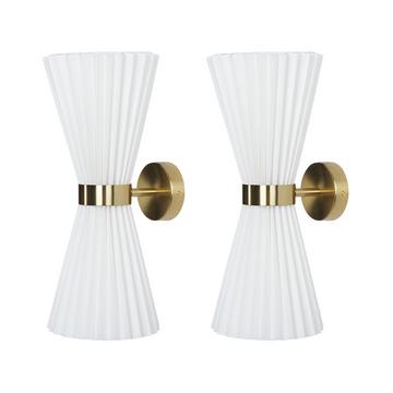 Set de 2 lampes en Coton Moderne TELANG