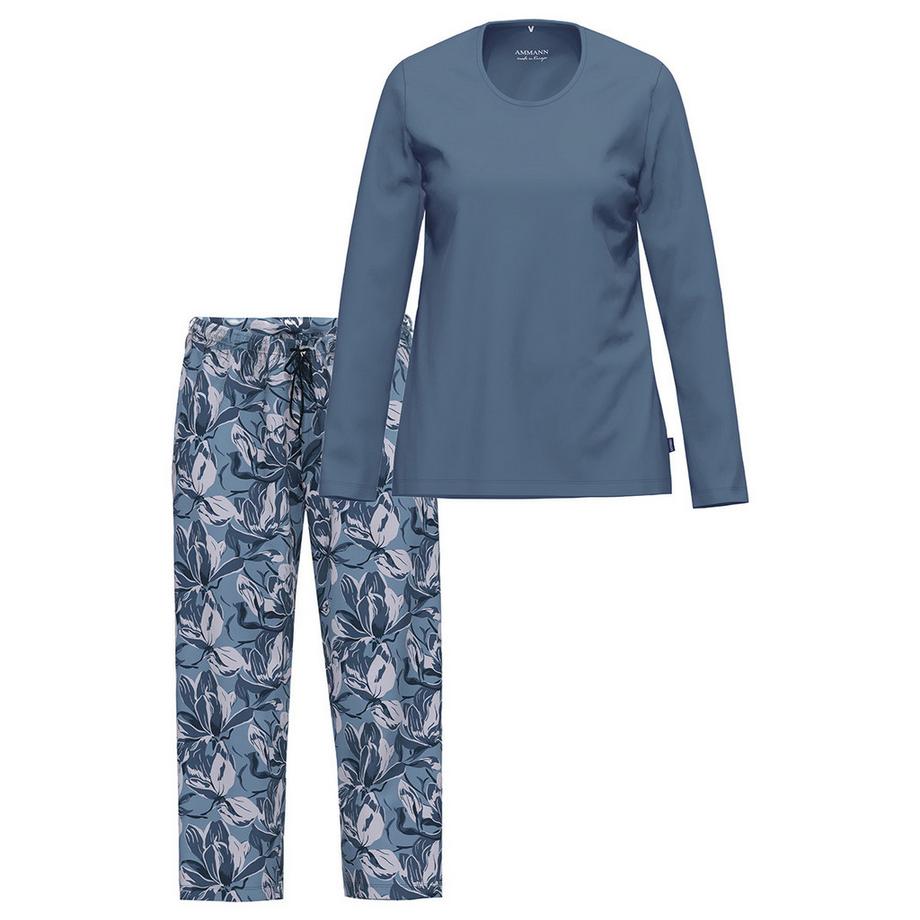 Ammann Night & Home Pyjama avec haut à manches longues et pantalon 7/8  