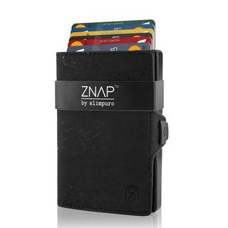 ZNAP  Portefeuille ZNAP liège cuir noir pour 8 cartes 