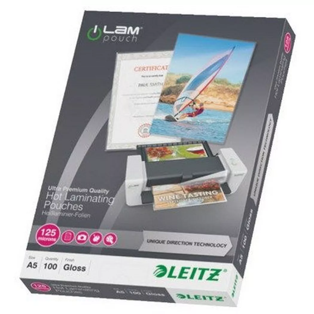 Leitz 7493 Laminate Sheets A5 125 micron glossy 100 pcs
