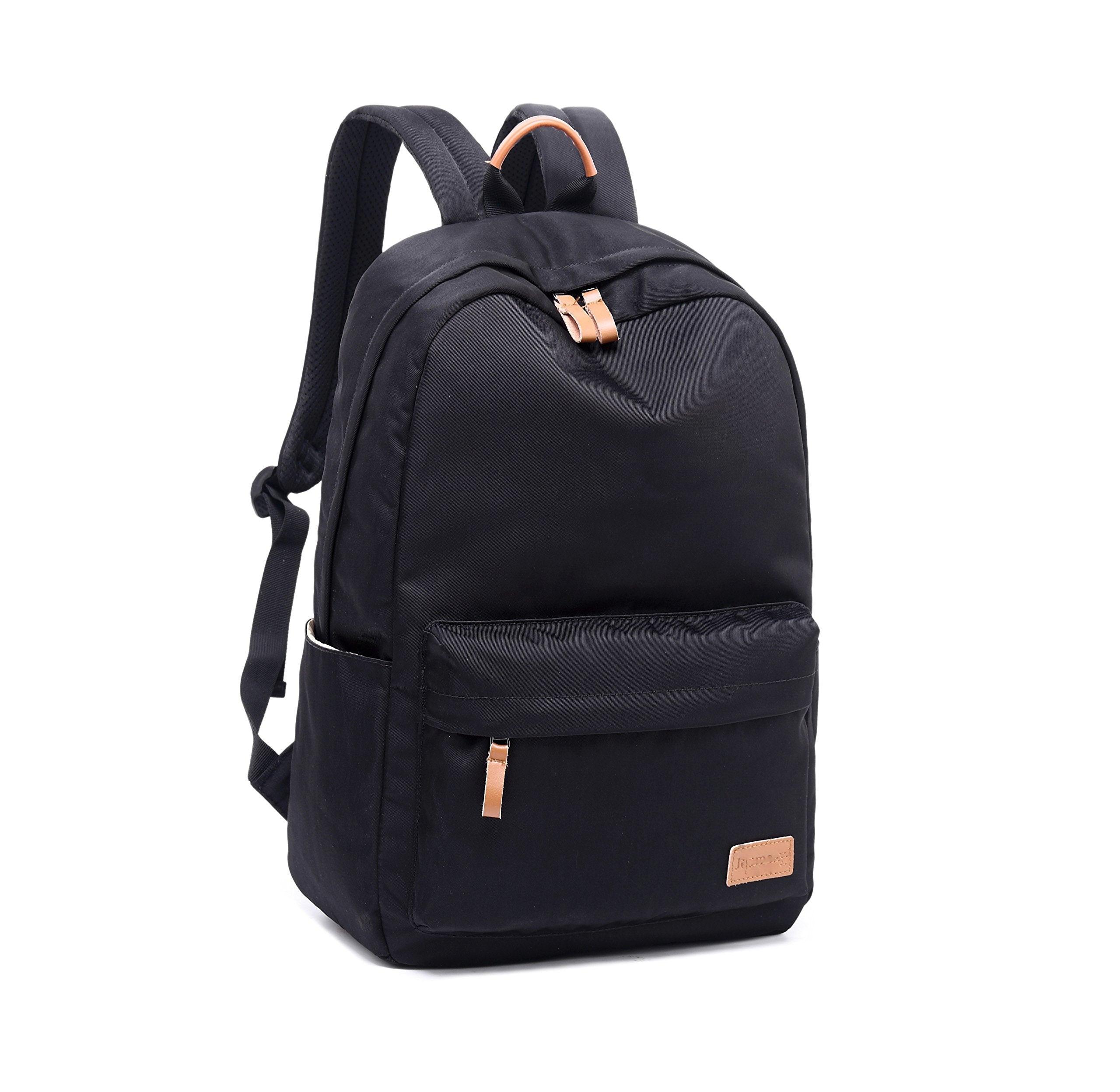 Only-bags.store Sac à dos scolaire classique monochrome et imperméable pour adolescents  