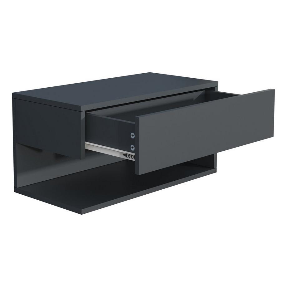 VCM Tiroir mural en bois Table de chevet murale Tiroir Console Table de chevet Usal XL 60 cm  