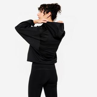 DOMYOS Perforierte leichte Polyester Trainingsjacke  