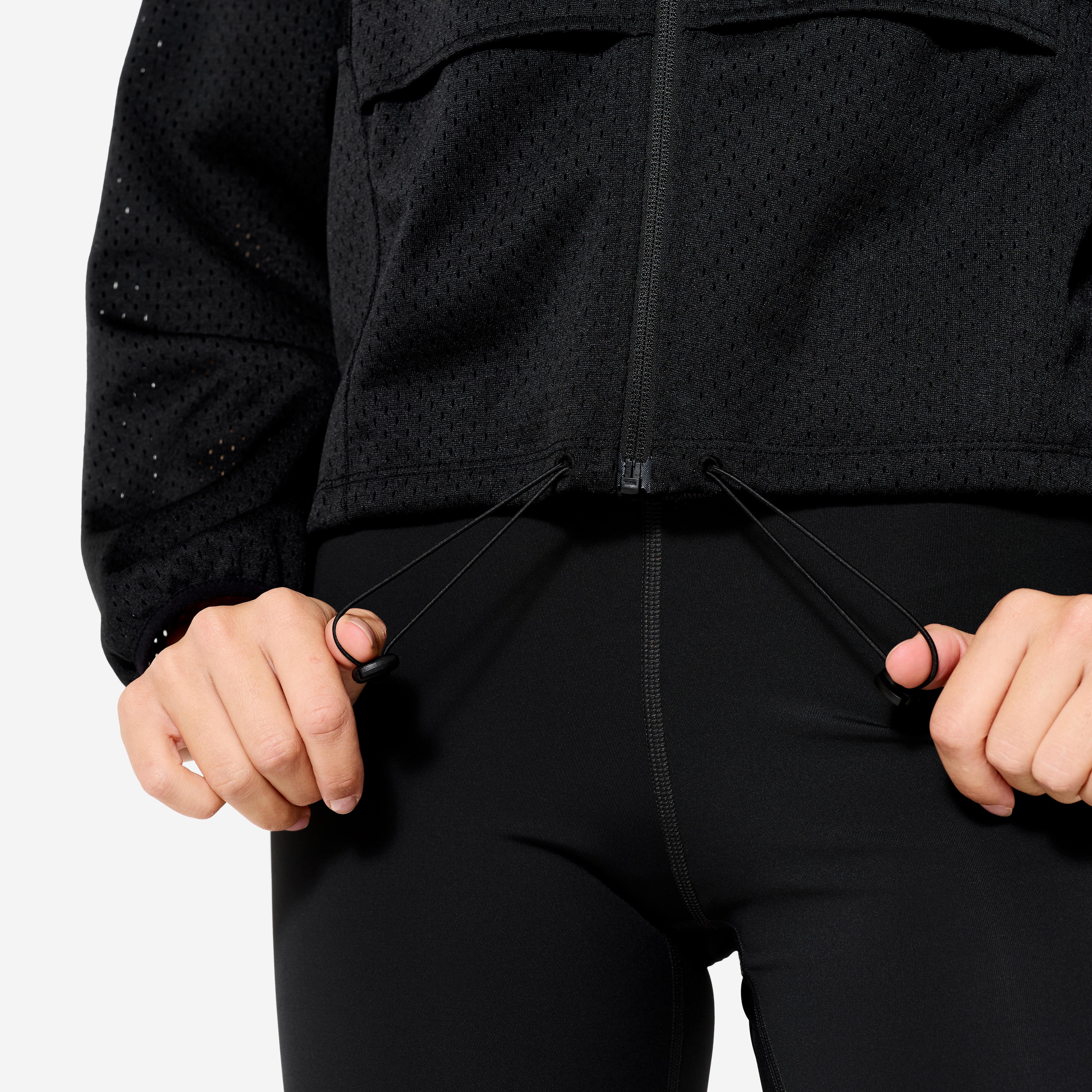 DOMYOS Perforierte leichte Polyester Trainingsjacke  