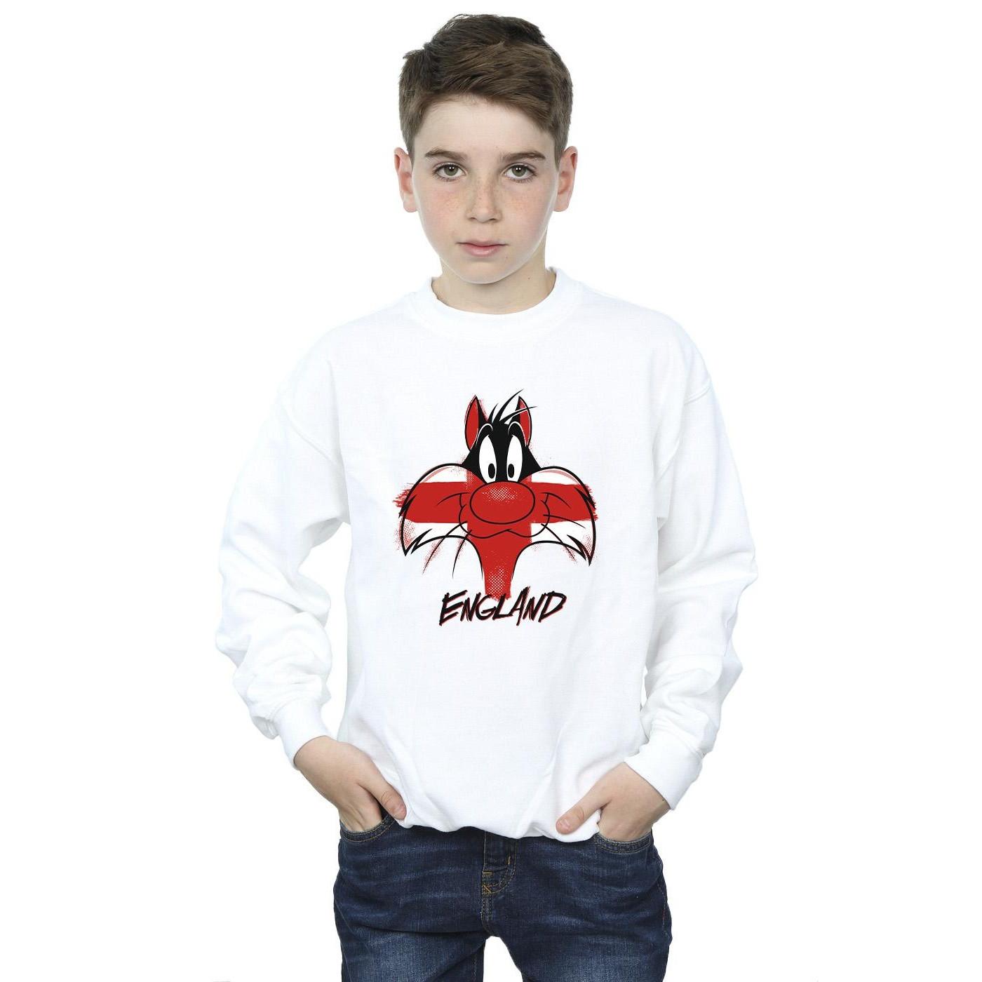 LOONEY TUNES  Sylvester England Face Sweatshirt 