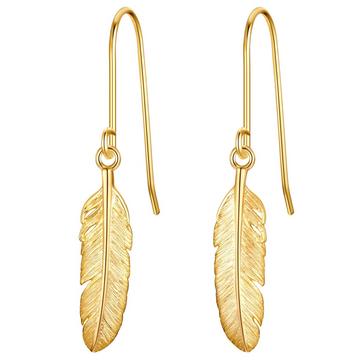 Femme Boucles d´oreilles Plume