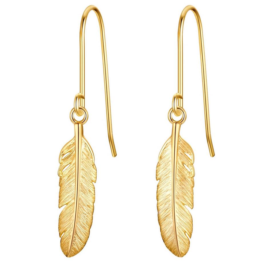 Femme Boucles d´oreilles Plume