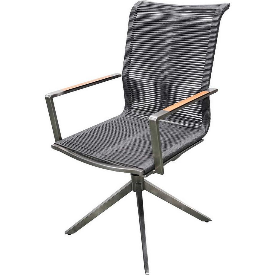 mutoni pleasure Chaise de jardin pivotante Rubiera anthracite  