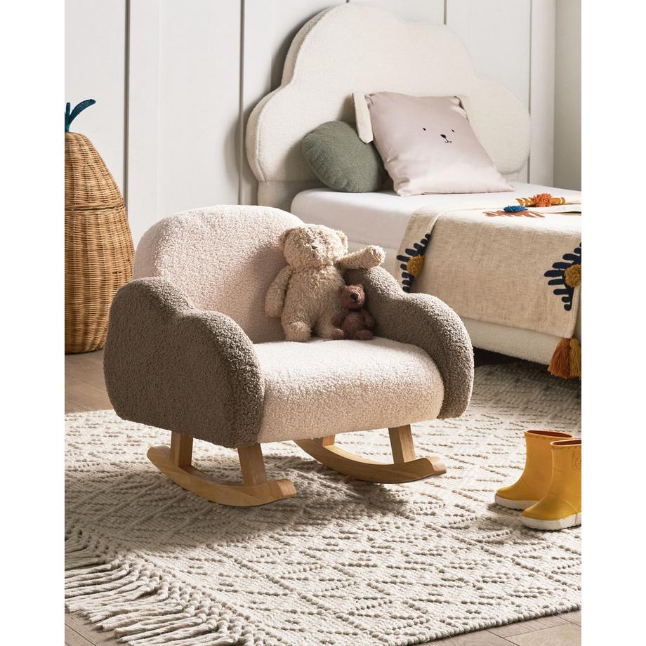 Beliani Sedia a dondolo per bambini en Bouclé Cottage SKARE  