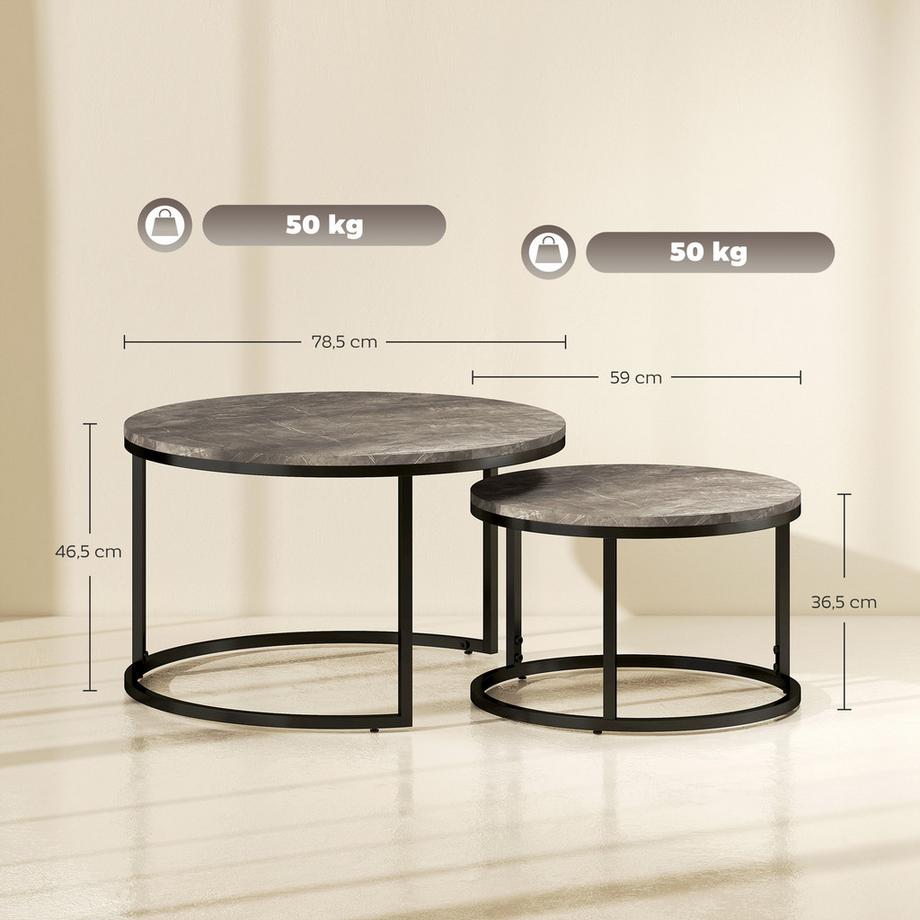 HOMCOM Couchtisch Set  