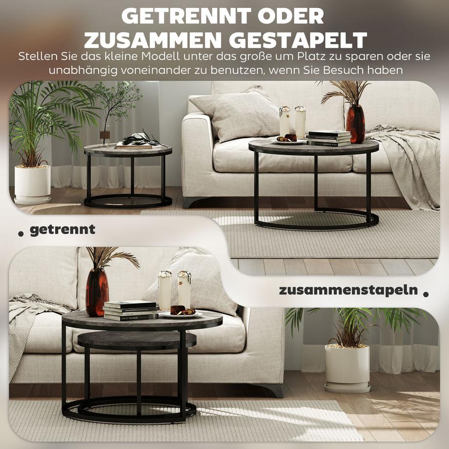 HOMCOM Couchtisch Set  