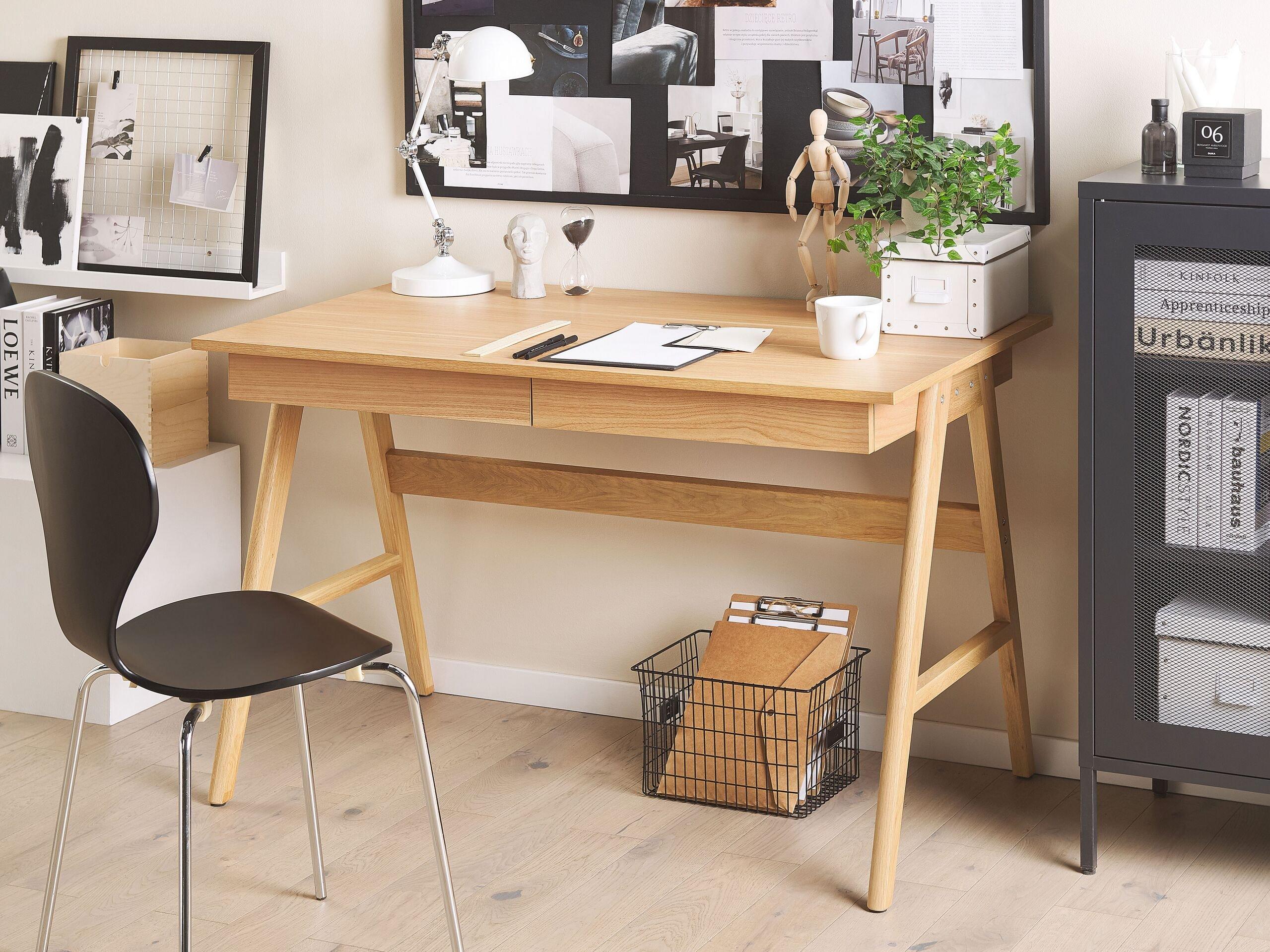 Beliani Table de bureau en MDF Moderne SHESLAY  