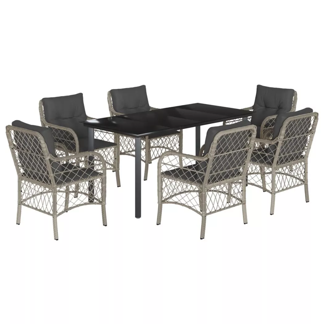 VidaXL - Garten essgruppe poly-rattan, One Size, Grau