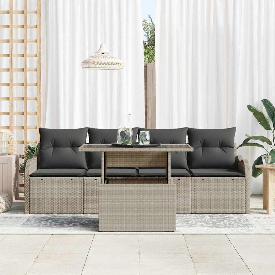 VidaXL Set di divani da esterno Polyrattan  
