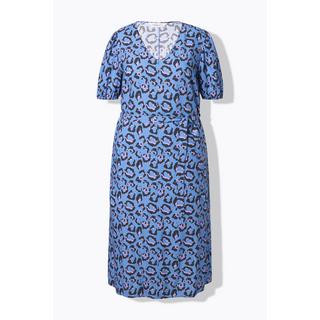 Studio Untold Midikleid A-Linie Taillen-Bindeband Himmelblau  