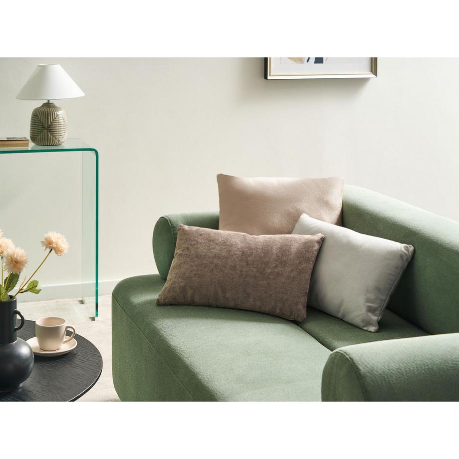 Beliani Lot de 3 coussins décoratifs en Velours Boho VATICA  