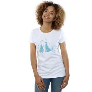 Disney Frozen Elsa Anna Olaf T-Shirt stampata  